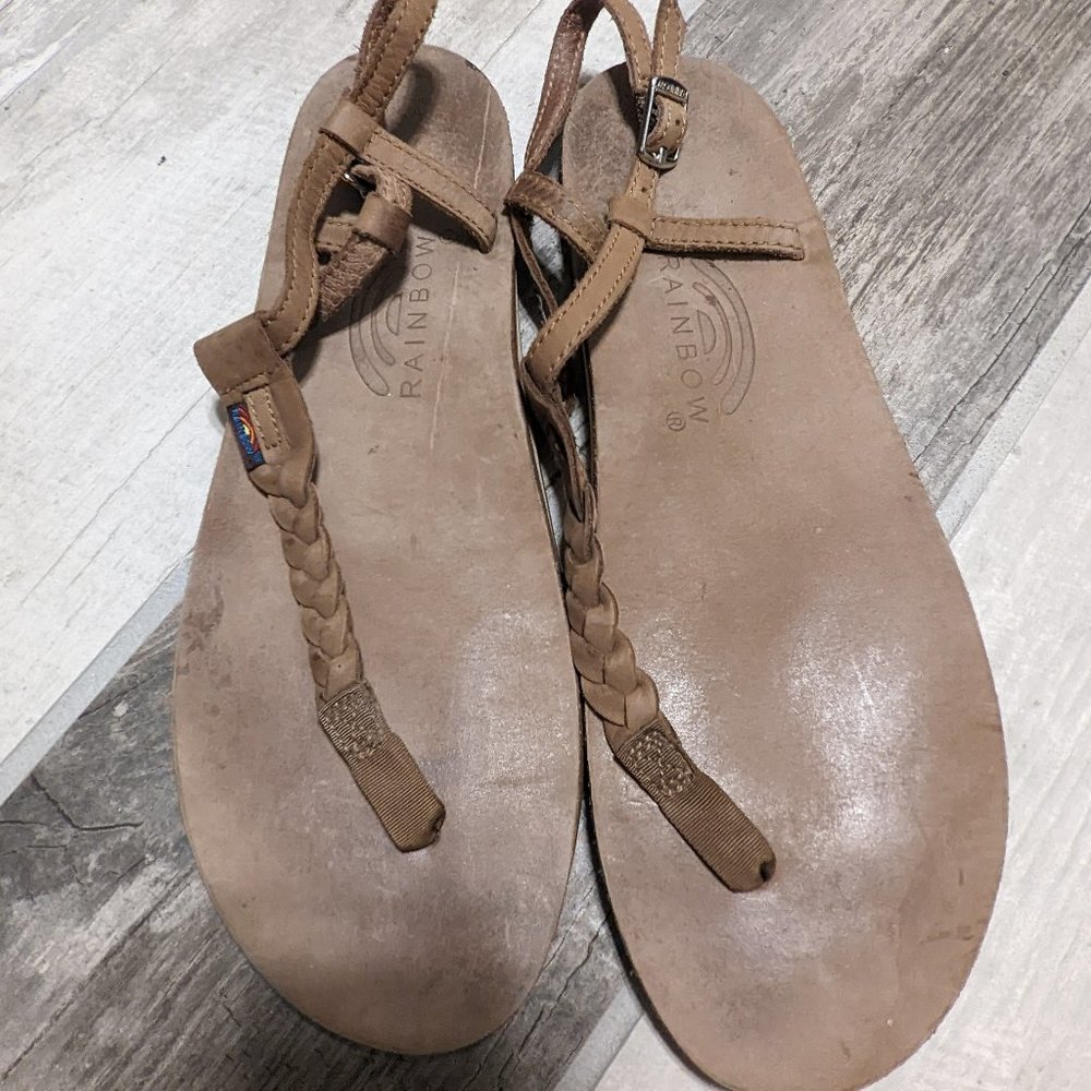Rainbow Tan Sandals with Flexible Sole and Timeless Style